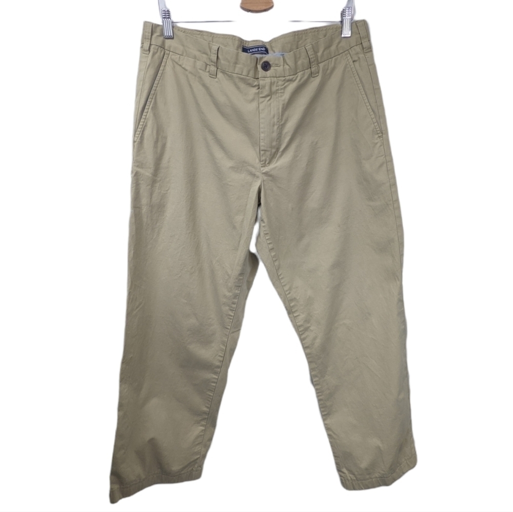 Lands' End Men's Traditional Fit Khaki Pants Sz 35